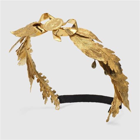 gucci gold leaf headband|authentic Gucci headband for sale.